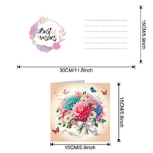 Load image into Gallery viewer, 6Pcs DIY Diamond Painting Greeting Card with Envelope 5D DIY Drill Painting Card
