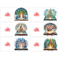 Load image into Gallery viewer, 6Pcs DIY Diamond Painting Greeting Card with Envelope 5D DIY Drill Painting Card