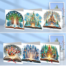 Load image into Gallery viewer, 6Pcs DIY Diamond Painting Greeting Card with Envelope 5D DIY Drill Painting Card