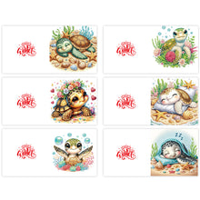 Load image into Gallery viewer, 6Pcs DIY Diamond Painting Greeting Card with Envelope 5D DIY Drill Painting Card
