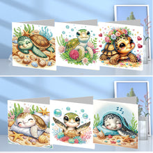 Load image into Gallery viewer, 6Pcs DIY Diamond Painting Greeting Card with Envelope 5D DIY Drill Painting Card