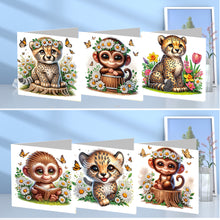 Load image into Gallery viewer, 6Pcs DIY Diamond Painting Greeting Card with Envelope 5D DIY Drill Painting Card