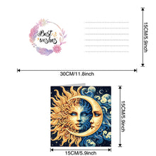 Load image into Gallery viewer, 6Pcs DIY Diamond Painting Greeting Card with Envelope 5D DIY Drill Painting Card