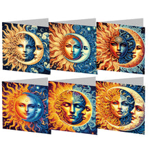 Load image into Gallery viewer, 6Pcs DIY Diamond Painting Greeting Card with Envelope 5D DIY Drill Painting Card