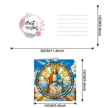 Load image into Gallery viewer, 6Pcs DIY Diamond Painting Greeting Card with Envelope 5D DIY Drill Painting Card