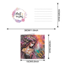 Load image into Gallery viewer, 6Pcs DIY Diamond Painting Greeting Card with Envelope 5D DIY Drill Painting Card
