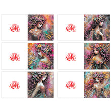 Load image into Gallery viewer, 6Pcs DIY Diamond Painting Greeting Card with Envelope 5D DIY Drill Painting Card
