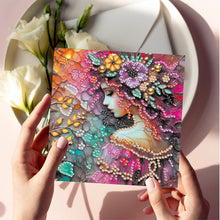 Load image into Gallery viewer, 6Pcs DIY Diamond Painting Greeting Card with Envelope 5D DIY Drill Painting Card