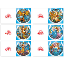 Load image into Gallery viewer, 6Pcs DIY Diamond Painting Greeting Card with Envelope 5D DIY Drill Painting Card