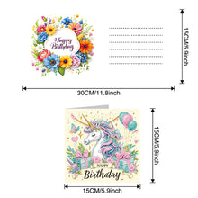 Load image into Gallery viewer, 6Pcs DIY Diamond Painting Greeting Card with Envelope 5D DIY Drill Painting Card