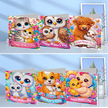 Load image into Gallery viewer, 6Pcs Happy Mothers Day 5D DIY Diamond Painting Greeting Card Kit with Envelope
