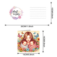 Load image into Gallery viewer, 6Pcs DIY Diamond Painting Greeting Card with Envelope 5D DIY Drill Painting Card