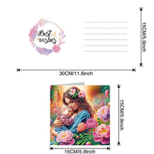 Load image into Gallery viewer, 6Pcs DIY Diamond Painting Greeting Card with Envelope 5D DIY Drill Painting Card