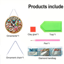 Load image into Gallery viewer, Diamond Art Hanging Pendant Double-Sided Printing Diamond Painting Home Decor