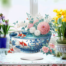 Load image into Gallery viewer, Acrylic Special Shape Bowl Flowers Desktop Diamond Art Kits Bedroom Table Decor