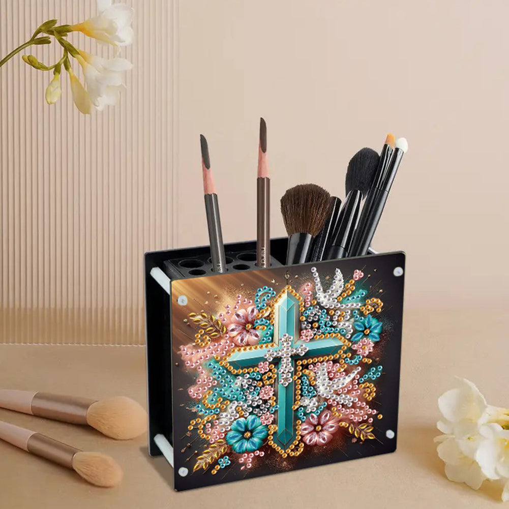 Acrylic Special Shape Animals DIY Diamond Painting Pen Holder Kit for Art Crafts