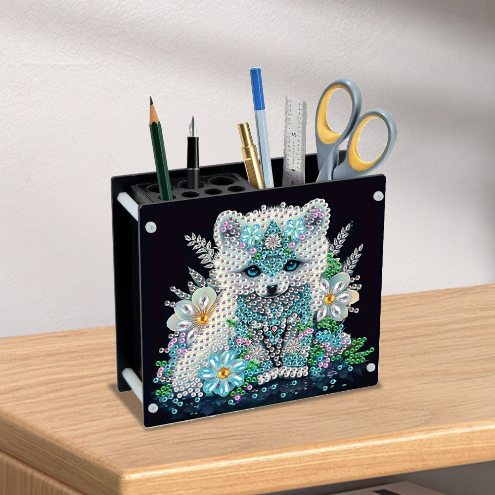 Acrylic Special Shape Animals DIY Diamond Painting Pen Holder Kit for Art Crafts