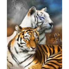 Load image into Gallery viewer, Diamond Painting - Full Square - Yellow And White Tiger (40*50CM)