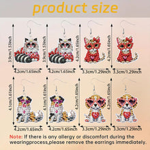 Load image into Gallery viewer, 4 Pairs Double Sided Exquisite Pattern Diamond Painting Earrings for Women Girls