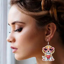 Load image into Gallery viewer, 4 Pairs Double Sided Exquisite Pattern Diamond Painting Earrings for Women Girls