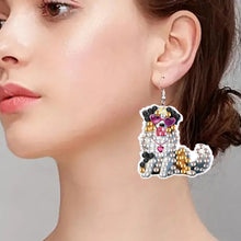 Load image into Gallery viewer, 4 Pairs Double Sided Exquisite Pattern Diamond Painting Earrings for Women Girls