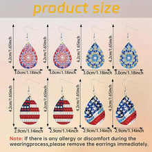 Load image into Gallery viewer, 4 Pairs Double Sided Exquisite Pattern Diamond Painting Earrings for Women Girls