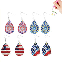 Load image into Gallery viewer, 4 Pairs Double Sided Exquisite Pattern Diamond Painting Earrings for Women Girls