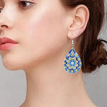 Load image into Gallery viewer, 4 Pairs Double Sided Exquisite Pattern Diamond Painting Earrings for Women Girls