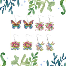 Load image into Gallery viewer, 4 Pairs Double Sided Exquisite Pattern Diamond Painting Earrings for Women Girls