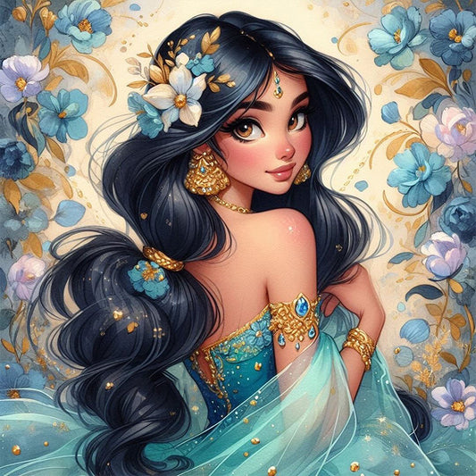 AB Diamond Painting - Full Round - Princess Jasmine (40*40CM)
