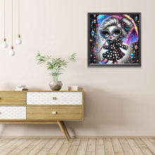Load image into Gallery viewer, AB Diamond Painting - Full Round - Black And White Girl With Umbrella (40*40CM)