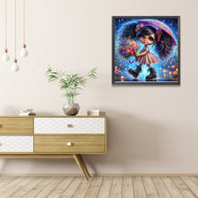 Load image into Gallery viewer, AB Diamond Painting - Full Round - Cute Girl With Umbrella (40*40CM)