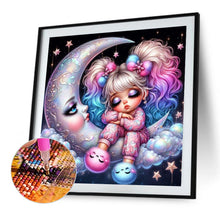 Load image into Gallery viewer, AB Diamond Painting - Full Round - Girl On The Moon (40*40CM)