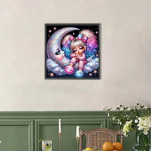 Load image into Gallery viewer, AB Diamond Painting - Full Round - Girl On The Moon (40*40CM)