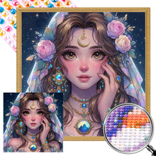 Load image into Gallery viewer, AB Diamond Painting - Full Round - Exotic Girl With Flowers (40*40CM)