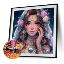 Load image into Gallery viewer, AB Diamond Painting - Full Round - Exotic Girl With Flowers (40*40CM)