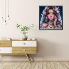 Load image into Gallery viewer, AB Diamond Painting - Full Round - Exotic Girl With Flowers (40*40CM)