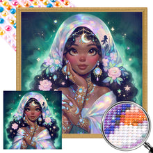 Load image into Gallery viewer, AB Diamond Painting - Full Round - Exotic Black-Haired Girl (40*40CM)