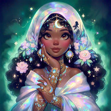 Load image into Gallery viewer, AB Diamond Painting - Full Round - Exotic Black-Haired Girl (40*40CM)