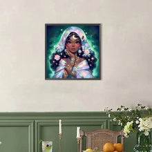 Load image into Gallery viewer, AB Diamond Painting - Full Round - Exotic Black-Haired Girl (40*40CM)