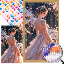 Load image into Gallery viewer, AB Diamond Painting - Full Round - Elegant Princess Dress Girl (40*70CM)