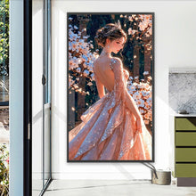 Load image into Gallery viewer, AB Diamond Painting - Full Round - Elegant Princess Dress Girl (40*70CM)