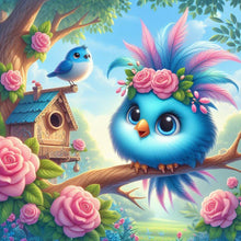 Load image into Gallery viewer, Diamond Painting - Full Round - Branch Rose Big Eye Bird (40*40CM)