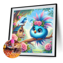 Load image into Gallery viewer, Diamond Painting - Full Round - Branch Rose Big Eye Bird (40*40CM)