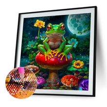 Load image into Gallery viewer, Diamond Painting - Full Round - Mushroom Pond Frog Under The Moon (40*40CM)