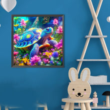 Load image into Gallery viewer, Diamond Painting - Full Round - Flower Bush Tortoise (40*40CM)