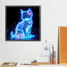 Load image into Gallery viewer, Diamond Painting - Full Round - Geometry Particle Fluorescent Cat (40*40CM)