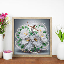 Load image into Gallery viewer, Diamond Painting - Partial Special Shaped - Beautiful Skirt Dancing Girl (30*30CM)