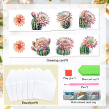 Load image into Gallery viewer, 6pcs Diamond Painting Greeting Cards DIY Diamond Art Cards Handmade Arts Crafts