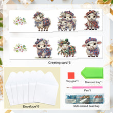 Load image into Gallery viewer, 6pcs Diamond Painting Greeting Cards DIY Diamond Art Cards Handmade Arts Crafts